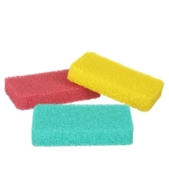 Set 3 spugne antigraffio colorate in silicone