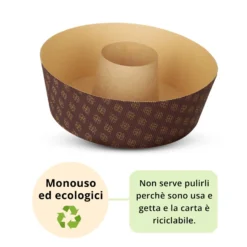 Set 6 stampi ciambella in carta 22 cm Fatto in casa da Benedetta