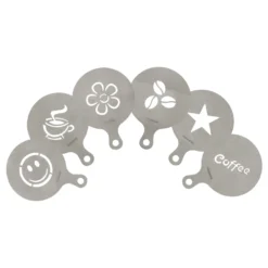 Set stencil con 6 decori in acciaio, da 10 cm
