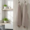 Set 2 strofinacci cucina 45x70 cm beige in cotone