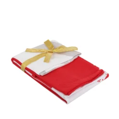 Set 2 strofinacci gnomi Natale bianco e rosso
