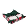 Set 3 strofinacci tartan alberi con cestino