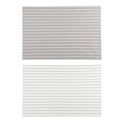 Set 2 strofinacci 50x70 cm cotone tinto filo righe