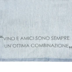 Set 2 strofinacci 45x65 cm ottanio con scritta in misto cotone