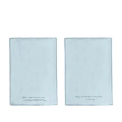 Set 2 strofinacci 45x65 cm ottanio con scritta in misto cotone