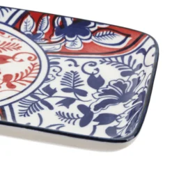 Set sushi 3 pezzi piattino rettangolare rosso blu Sushiko
