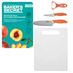 Set tagliere, 2 coltelli e pelapatate Baker's Secret