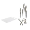 Set tagliere, 4 coltelli, forbici e pelapatate Baker's Secret