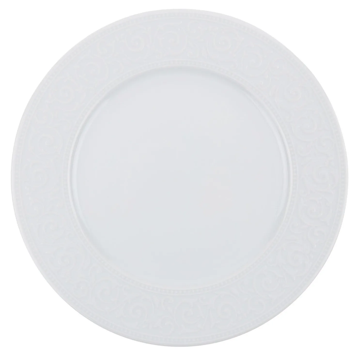 Set tavola bianco bordo decorato 24 pezzi in porcellana