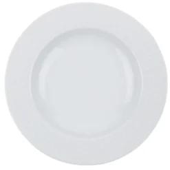 Set tavola bianco bordo decorato 24 pezzi in porcellana