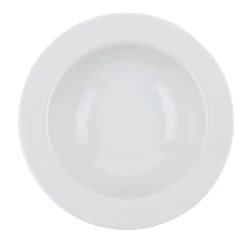 Set tavola bianco bordo decorato 24 pezzi in porcellana