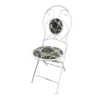 Set tavolo giardino e 2 sedie decoro foglia ferro