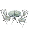 Set tavolo rotondo e 2 sedie ceramica Birds