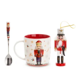 Set tazza, cucchiaino e Schiaccianoci soldato rosso