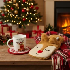 Set tazza mug con boule renna