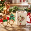 Set tazza palline Natale 340 ml e occhiali natalizi
