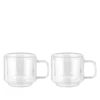 Set 2 tazze tè 200 ml in vetro borosilicato