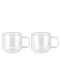 Set 2 tazze tè 200 ml in vetro borosilicato