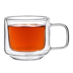 Set 2 tazze tè 200 ml in vetro borosilicato