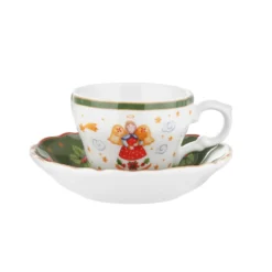 Set tazzine caffè angioletto in porcellana, 2 pezzi