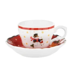 Set tazzine caffè pupazzo di neve in porcellana, 2 pezzi