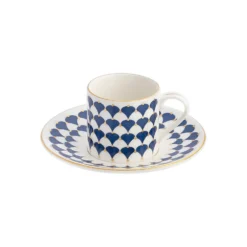 Set 2 tazzine da caffè con piattino Peyda blu