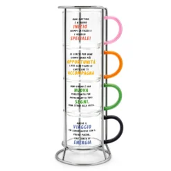 Set 4 tazzine 100 ml in vetro Focus