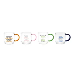Set 4 tazzine 100 ml in vetro Focus
