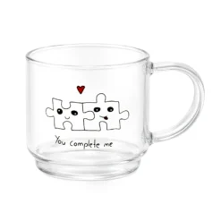 Set 4 tazzine 100 ml in vetro Love up