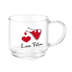 Set 4 tazzine 100 ml in vetro Love up