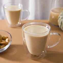 Set tazzine tè trasparenti in vetro borosilicato, da 200 ml