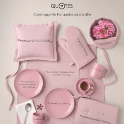 Set tovaglietta con tovagliolo scritta Quotes