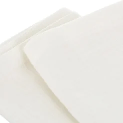 Set 2 tovaglioli cotone bianco 42x42 cm Slub