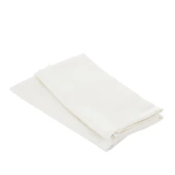 Set 2 tovaglioli cotone bianco 42x42 cm Slub