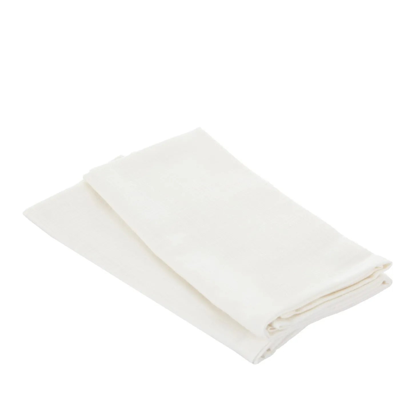 Set 2 tovaglioli cotone bianco 42x42 cm Slub