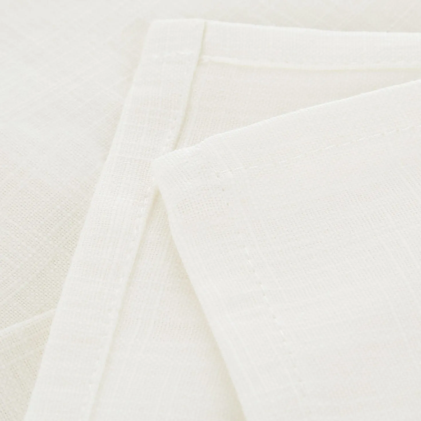 Set 2 tovaglioli cotone bianco 42x42 cm Slub