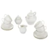 Set tè 15 pezzi porcellana bianca Royal