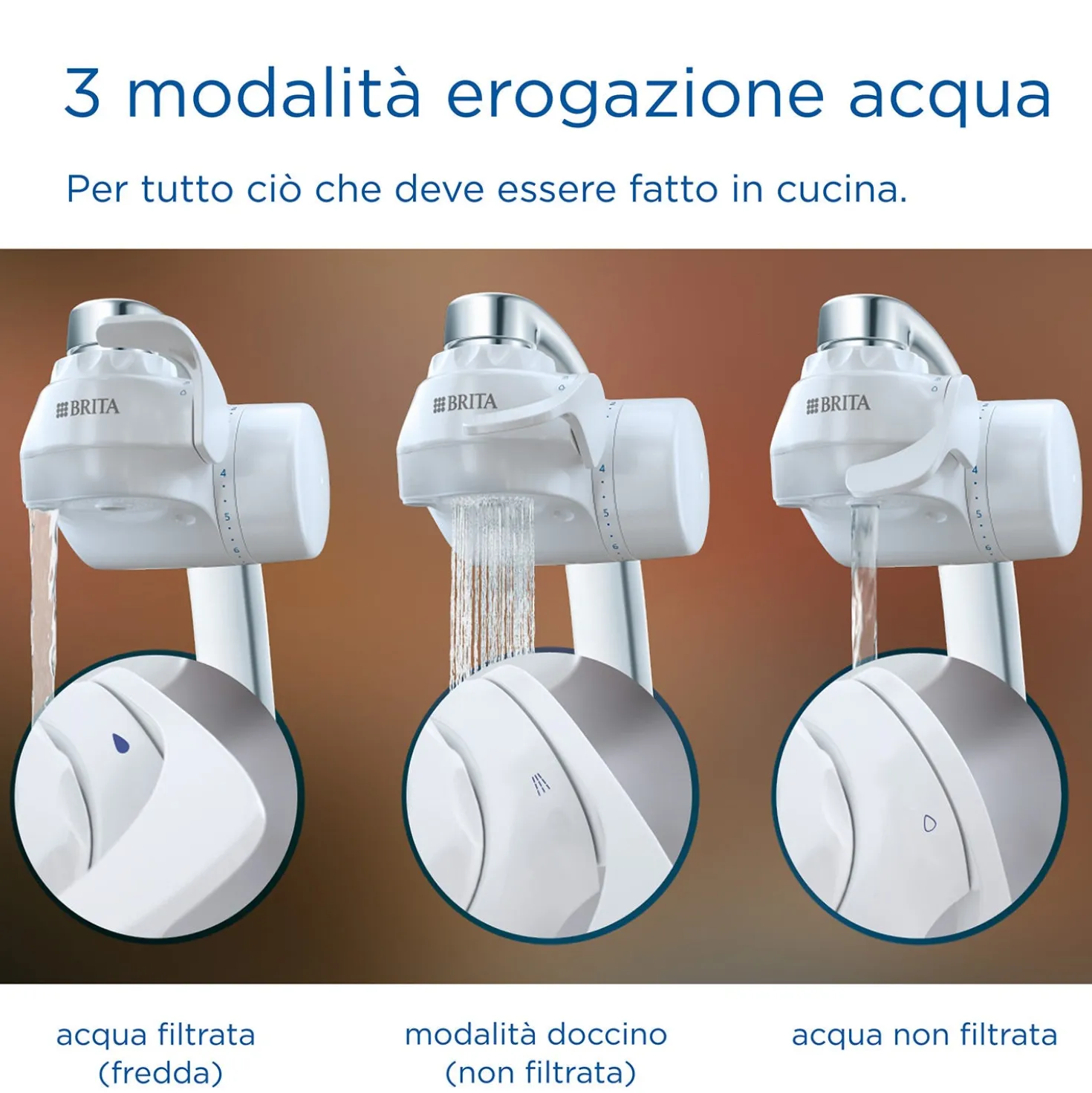 Sistema filtrante acqua per rubinetto Brita On Tap V