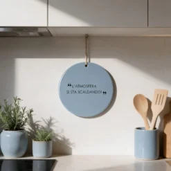 Sottopentola in ceramica blu 20 cm scritta Quotes