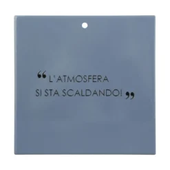 Sottopentola in ceramica blu 20x20 cm scritta Quotes