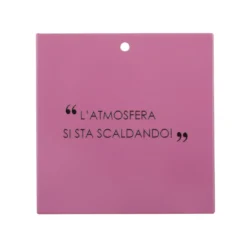 Sottopentola in ceramica malva 20x20 cm con scritta