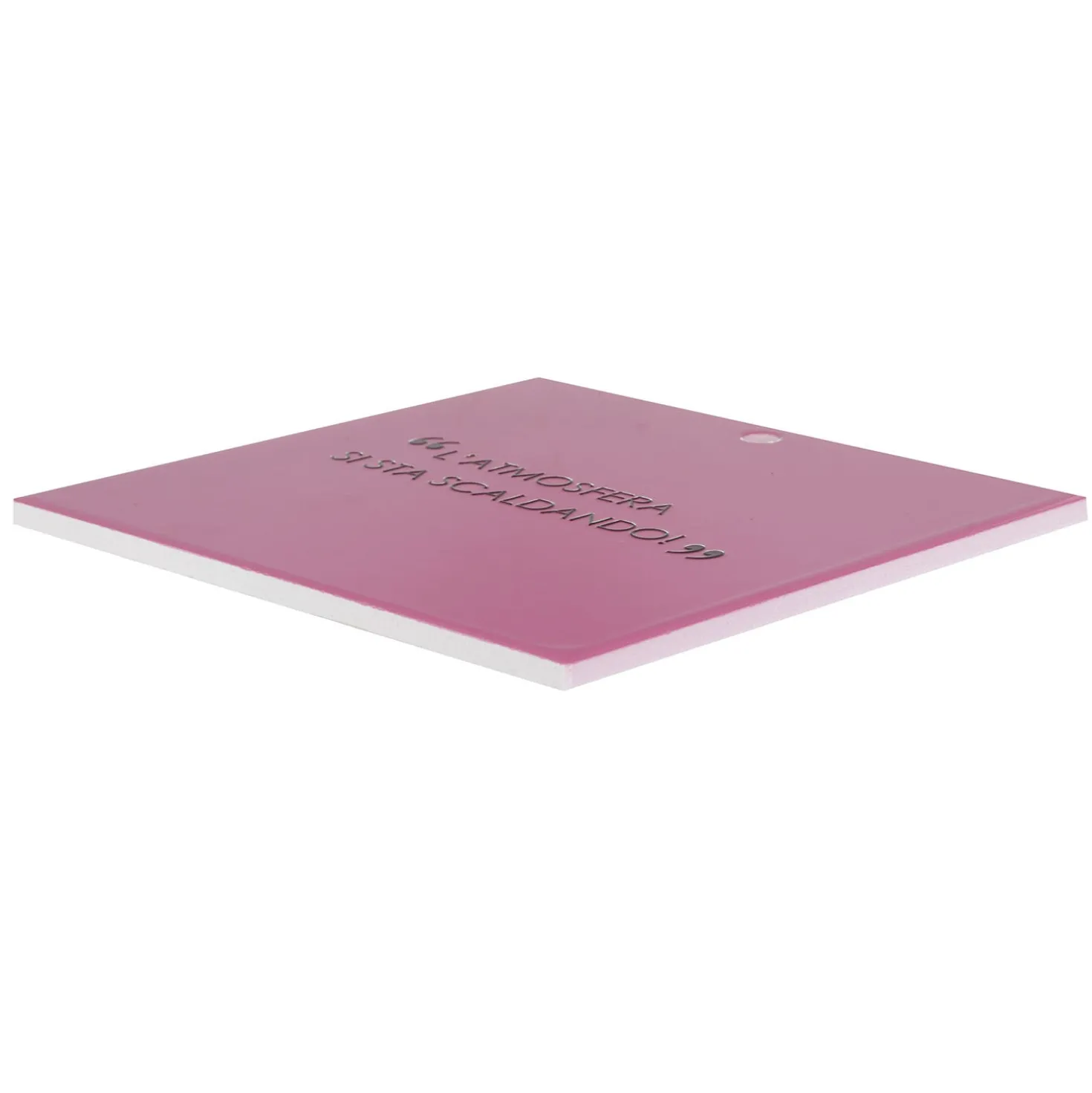 Sottopentola in ceramica malva 20x20 cm con scritta