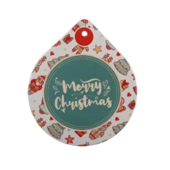 Sottopentola natalizio Merry Christmas in ceramica 20x21 cm