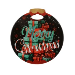 Sottopentola regali pallina Natale in ceramica 20x21 cm