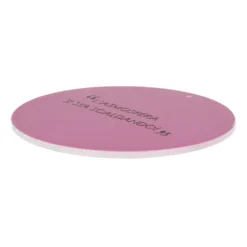 Sottopentola tondo in ceramica malva 20 cm con scritta
