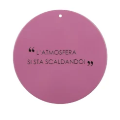 Sottopentola tondo in ceramica malva 20 cm con scritta