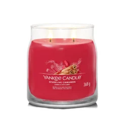 Sparkling Cinnamon candela in giara media Yankee Candle
