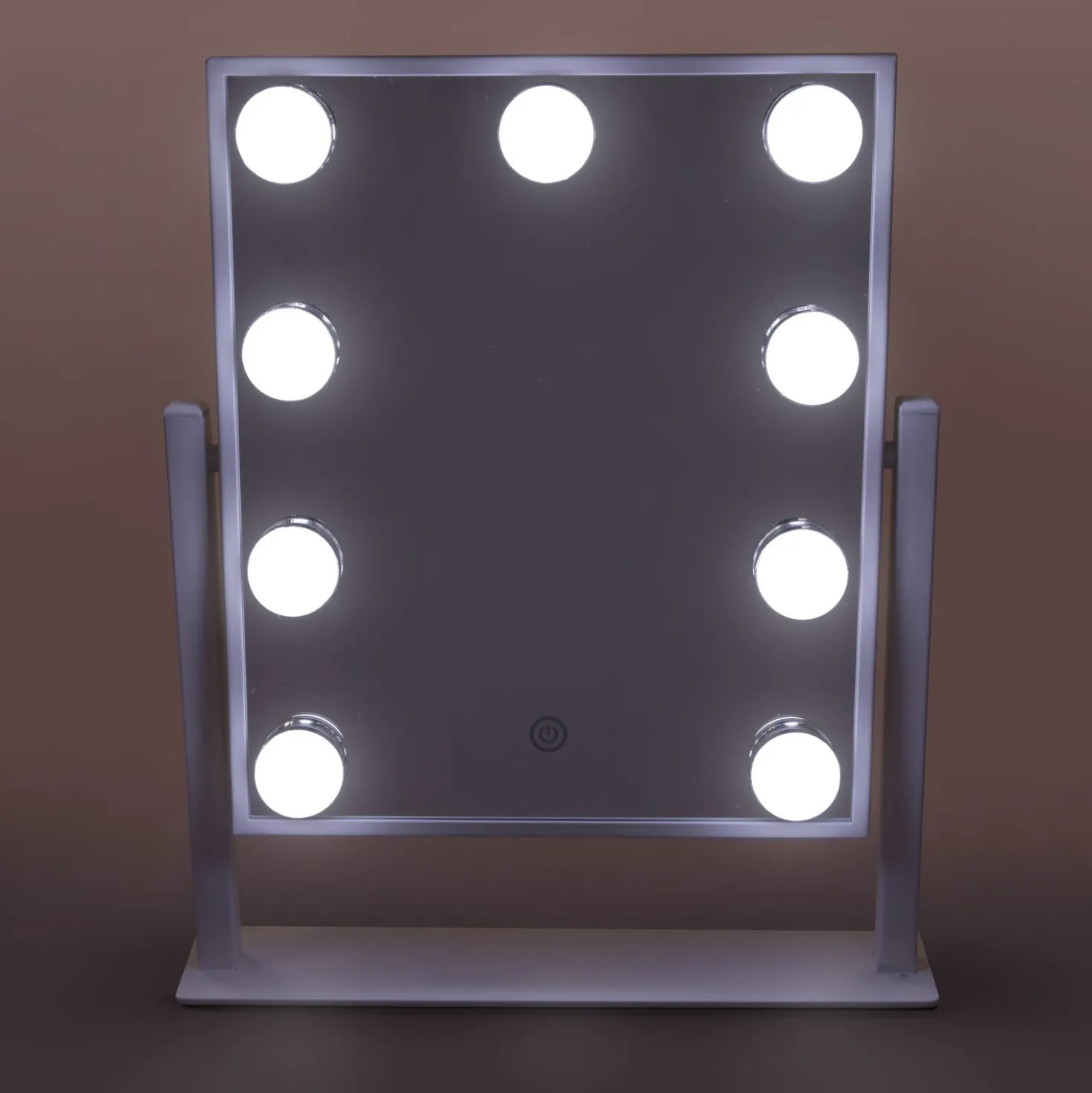 Specchio da tavolo bianco 31x36 cm Hollywood