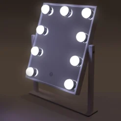 Specchio da tavolo bianco 31x36 cm Hollywood