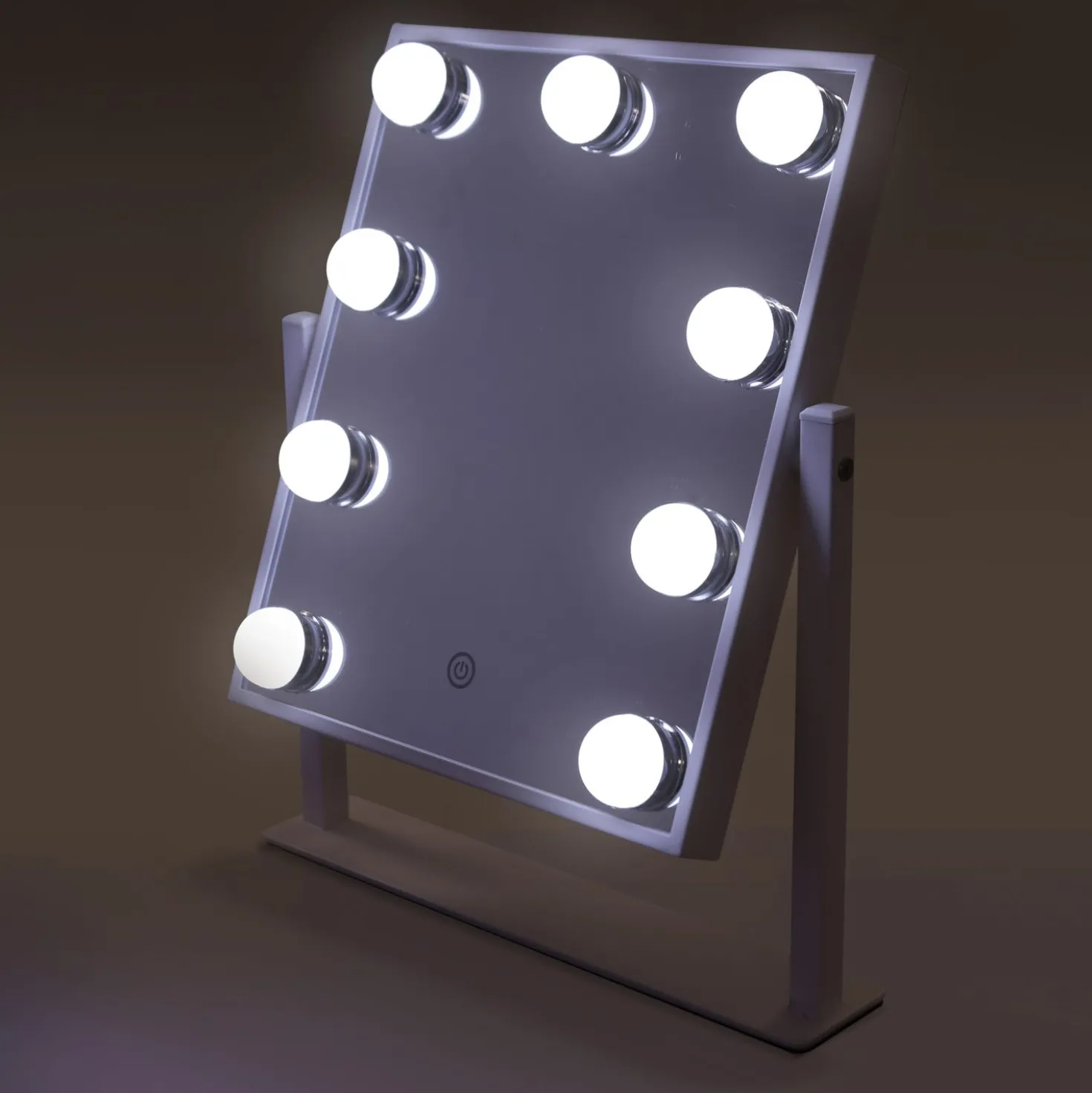 Specchio da tavolo bianco 31x36 cm Hollywood
